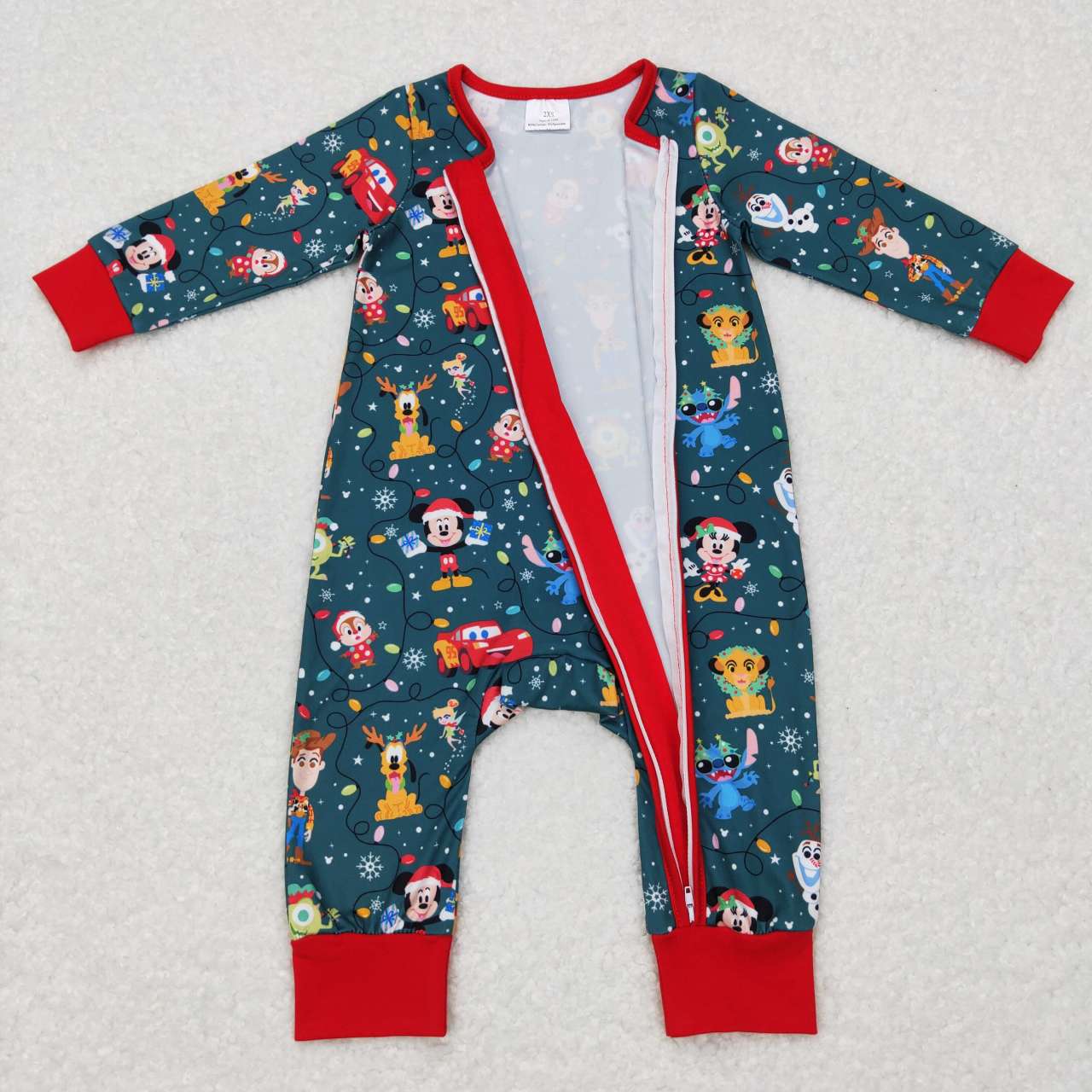 Christmas cartoon zip sleeper