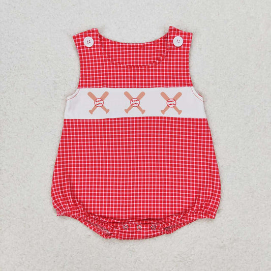 red gingham baseball tank bubble