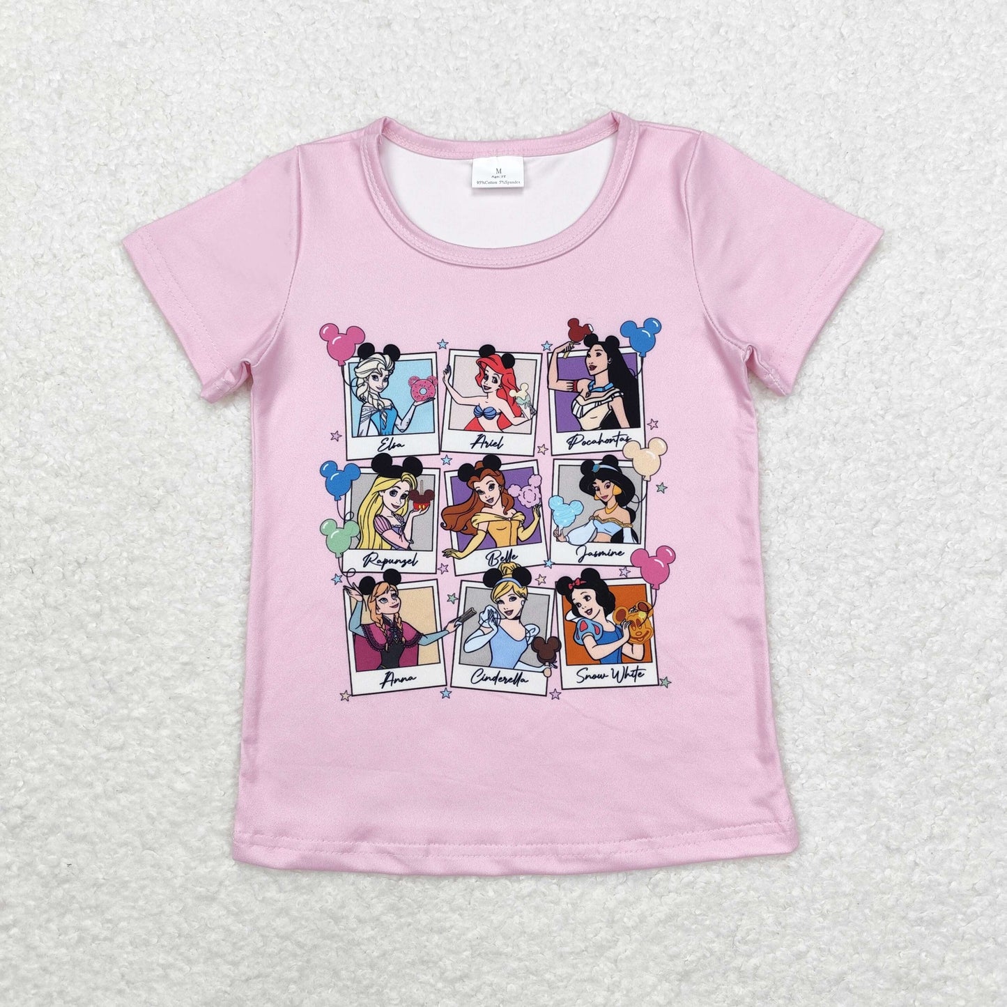 pink cartoon princess tee