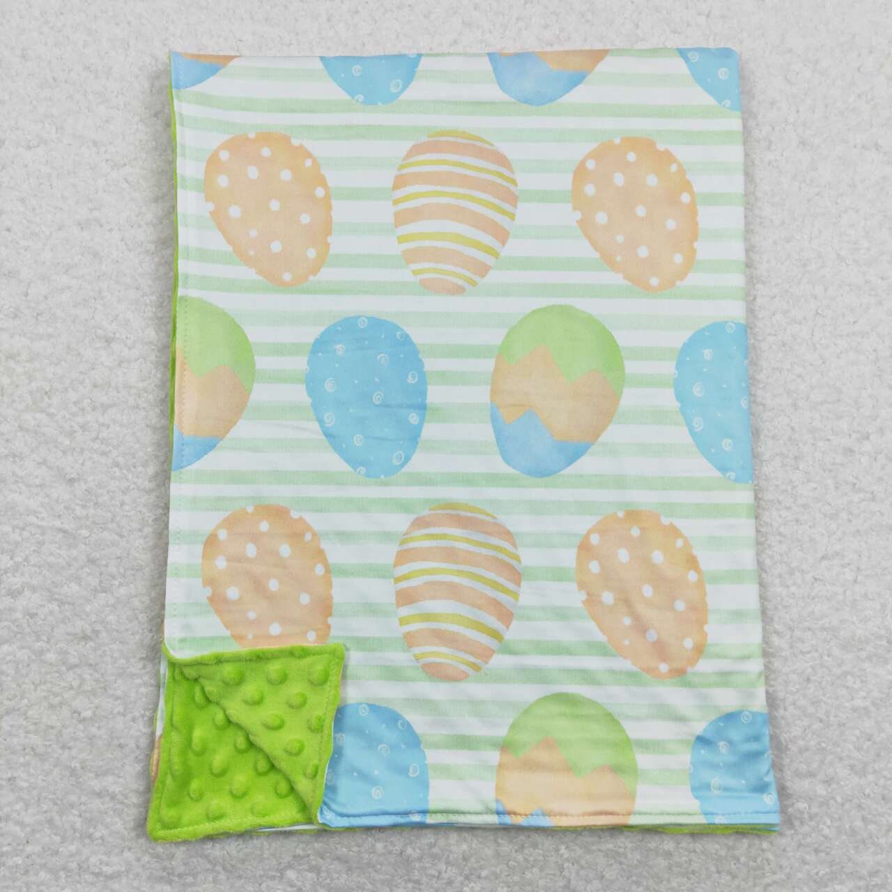 easter egg print green blanket bedroom