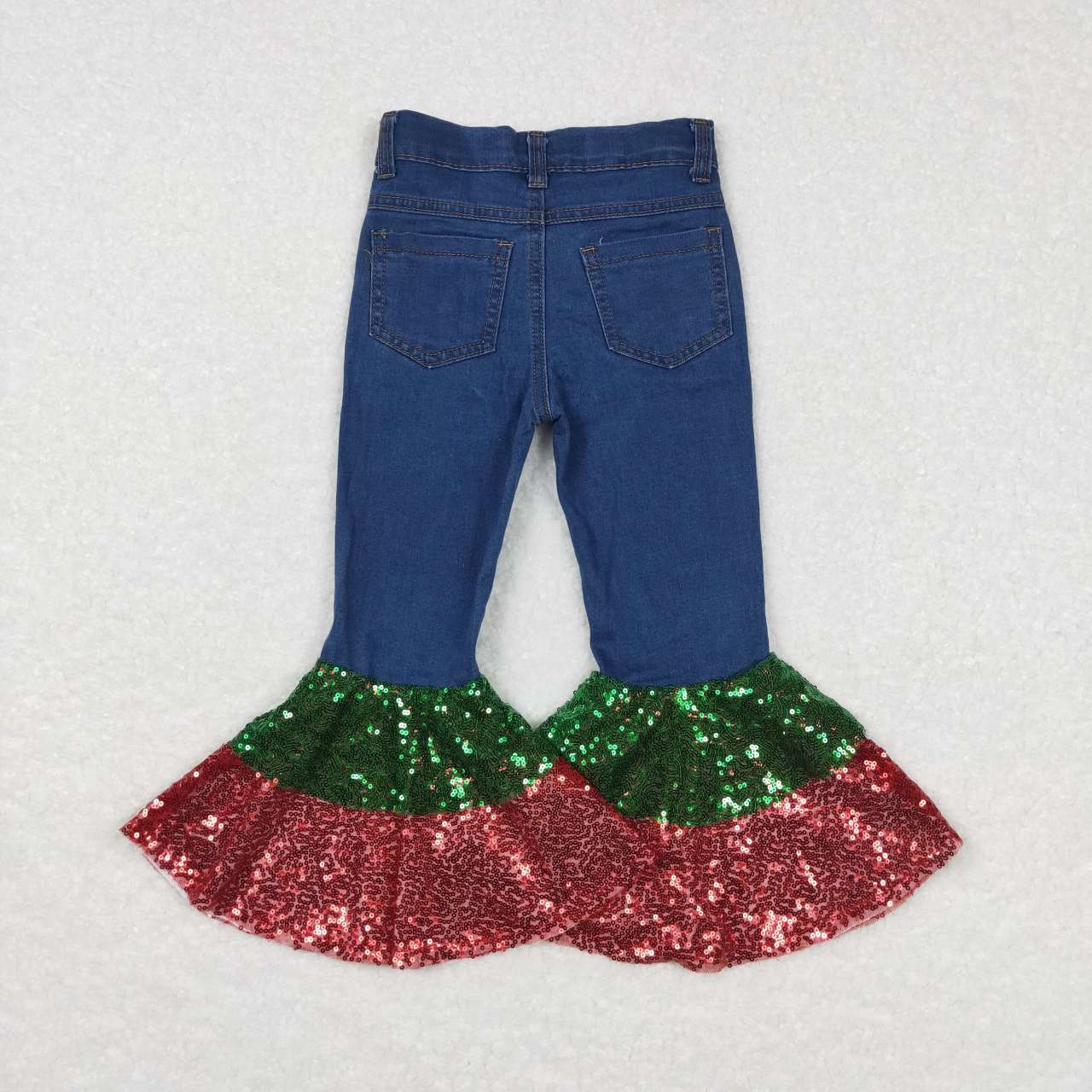 sequins bell bottom flare jeans