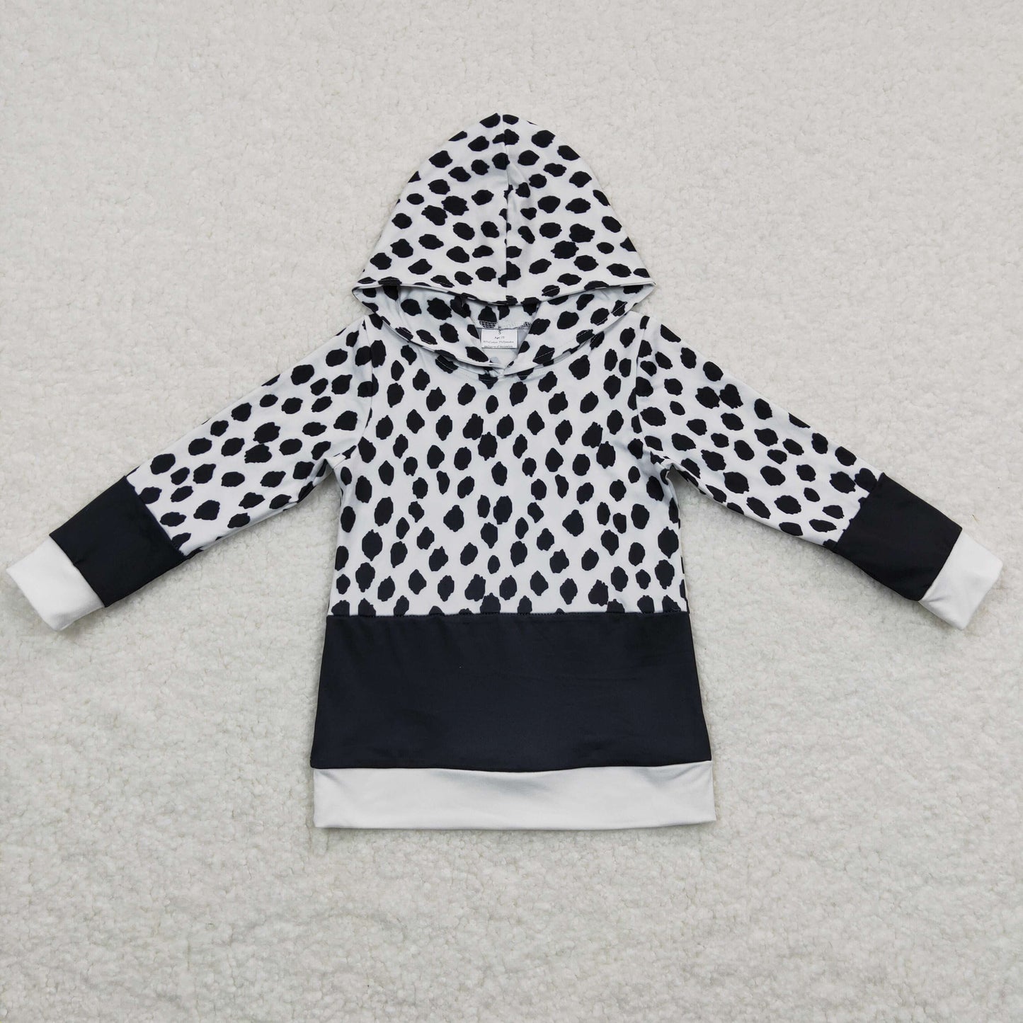 white dots hoodie top kids costume