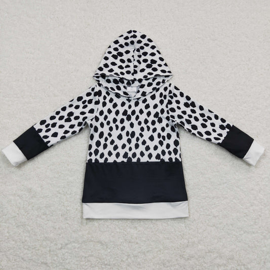 white dots hoodie top kids costume