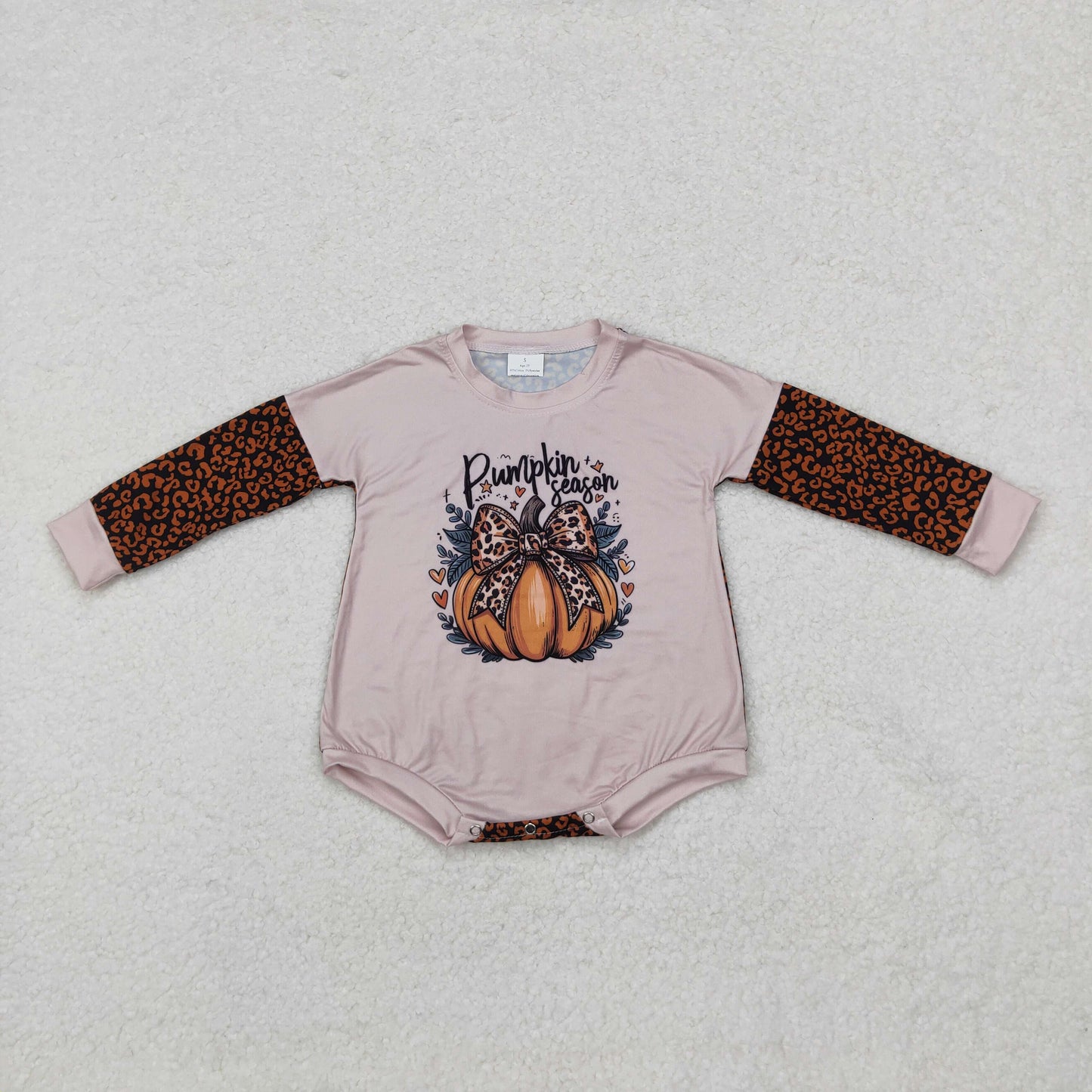 pumpkin season long sleeve bubble fall baby clothes