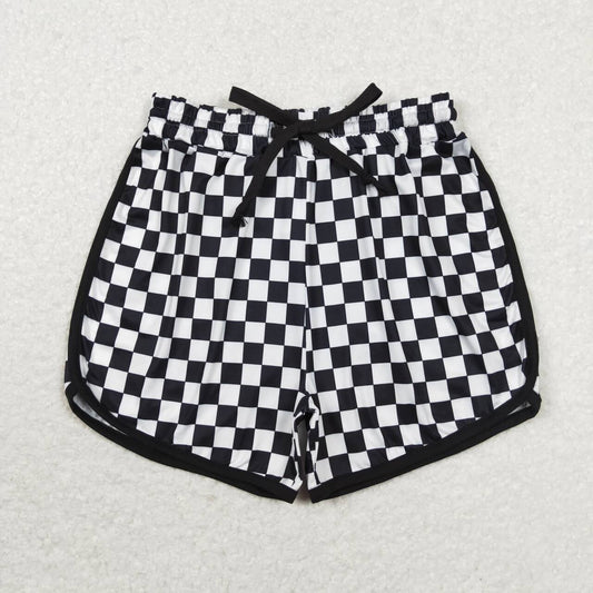 mommy and me adult clothes white black checkered woman shorts bottom