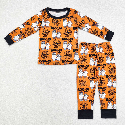 orange booey pajama set