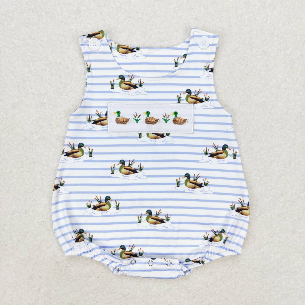 duck embroidery boy tank bubble