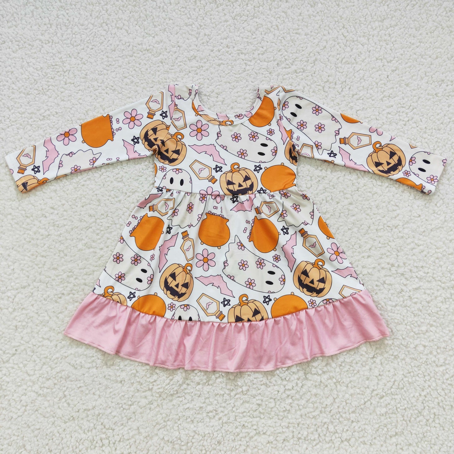 happy halloween baby girl ruffle dress