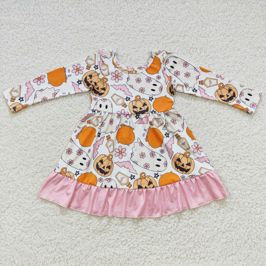 happy halloween baby girl ruffle dress