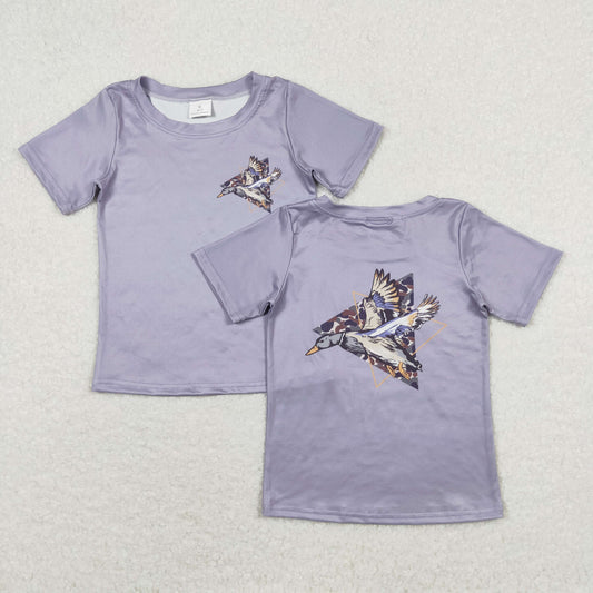 duck print gray t-shirt boys clothing