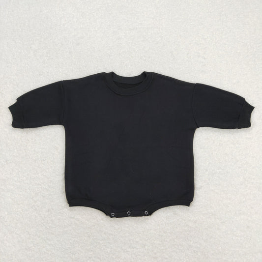 thick long sleeve solid black sweater bodysuit baby clothes