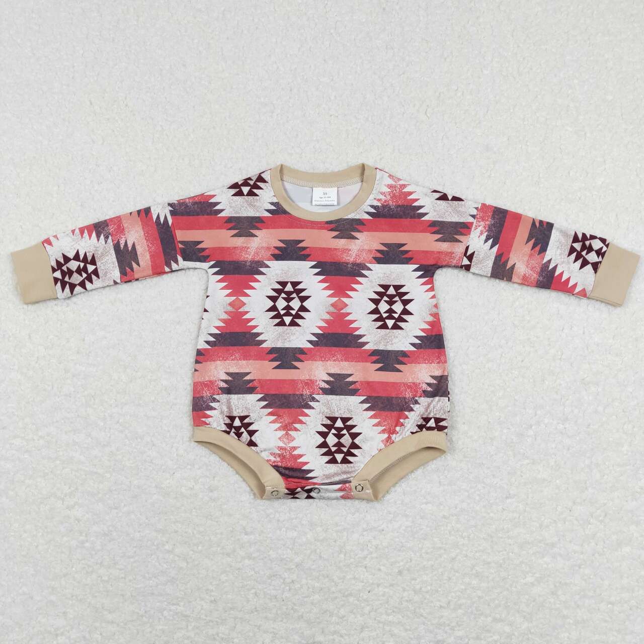 infant baby long sleeve aztec bodysuit