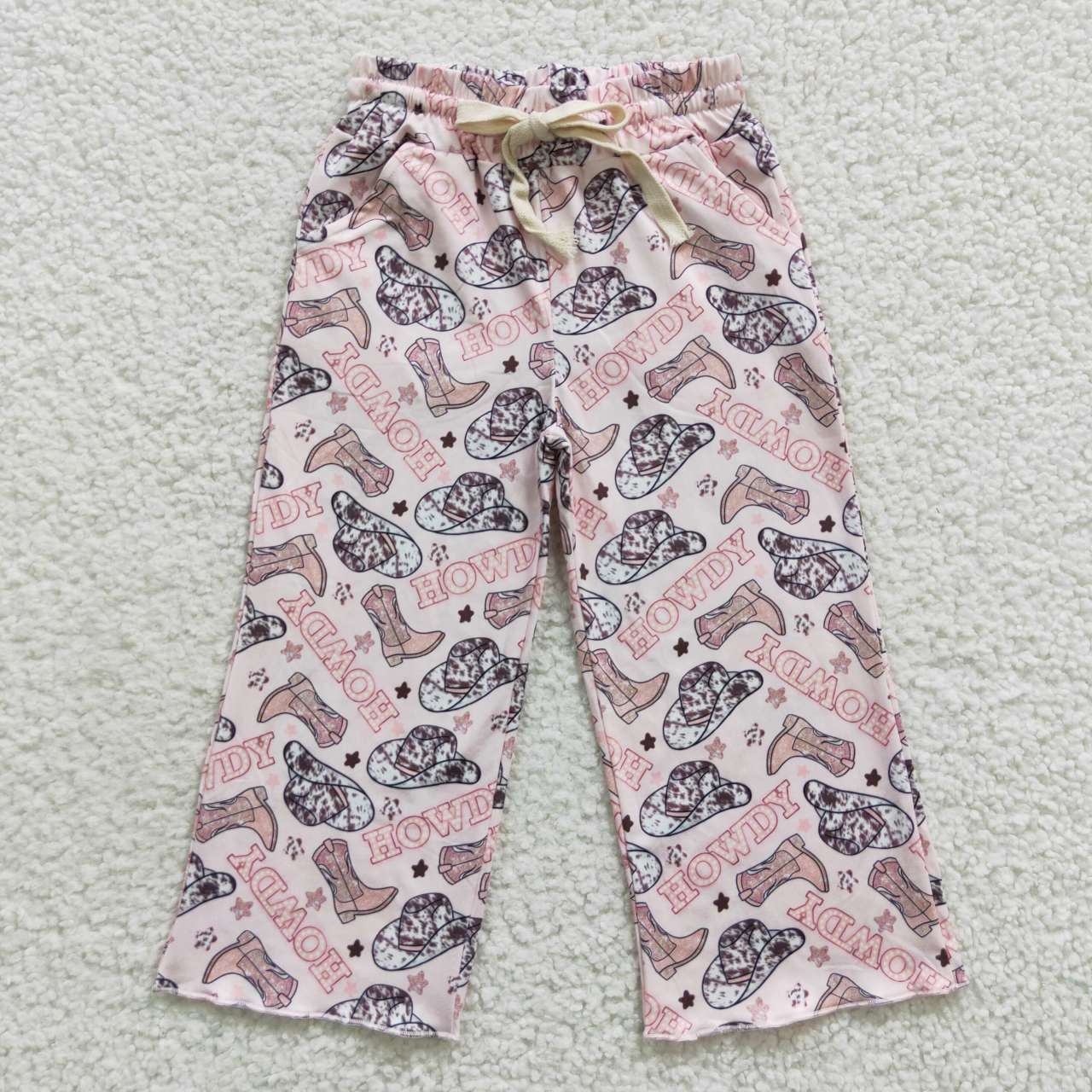 western howdy girl pink straight pocket pants