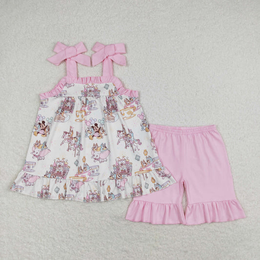 park fun castle strap shorts set