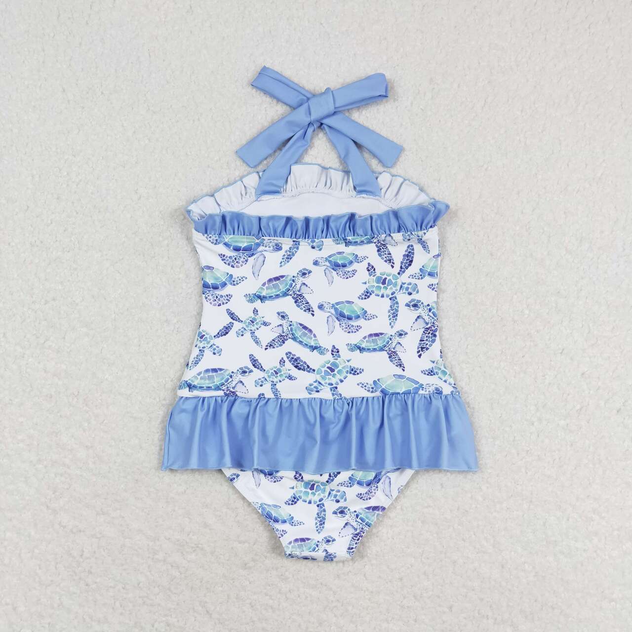 turtle print one piece girl swimsuit