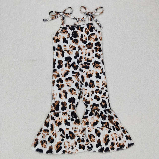 leopard strap jumpsuit girls clothing