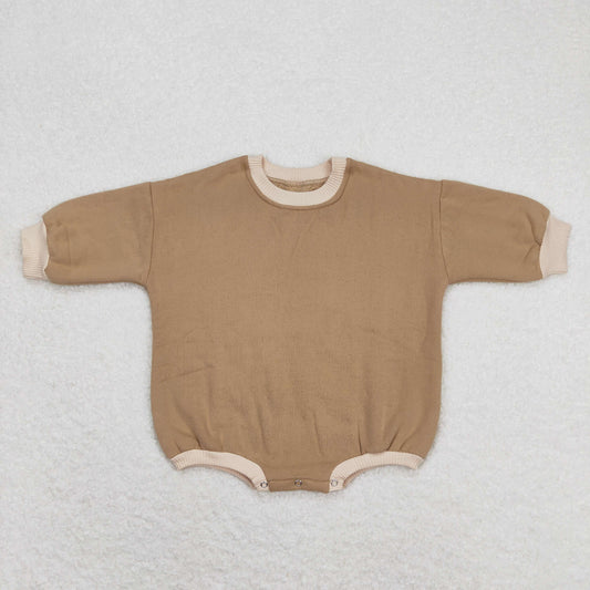 thick long sleeve light brown sweater bodysuit baby clothes