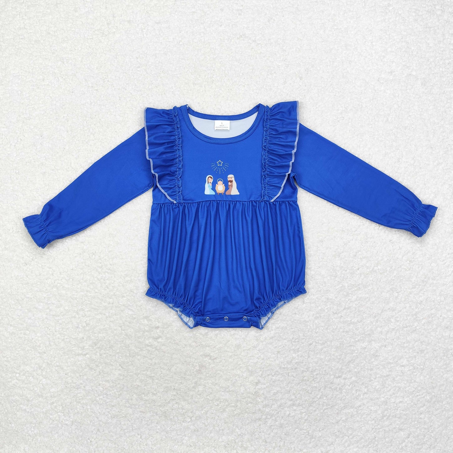 royal blue ruffle nativity bubble