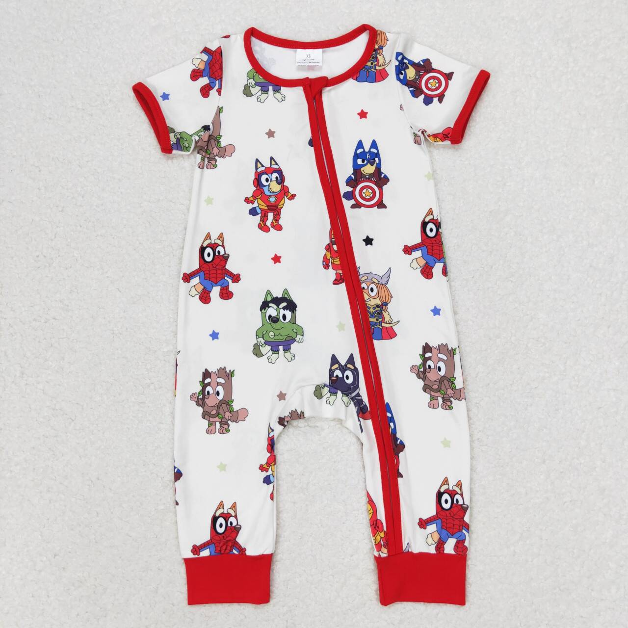 blu*y print zip sleeper baby clothing