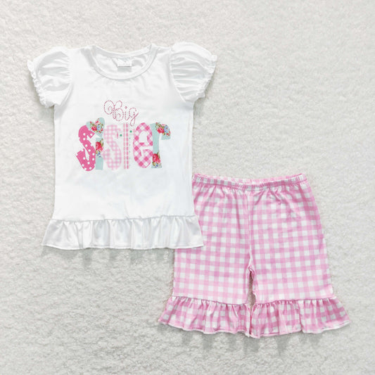 big sister letters 2pc ruffle shorts set