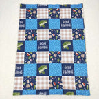 kids gone fishing print blanket