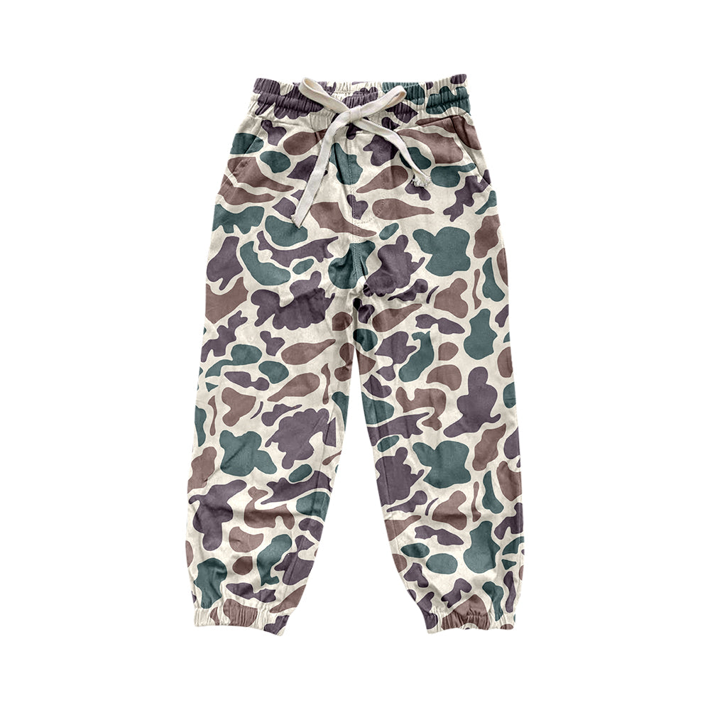 Pre order kids camo print jogger pants