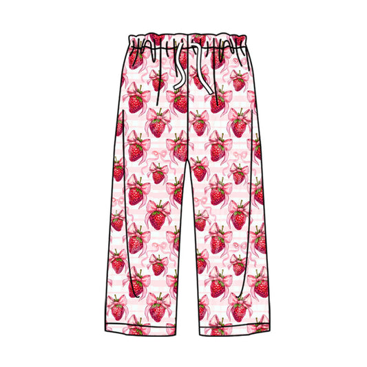 pre order bow strawberry adult women pants