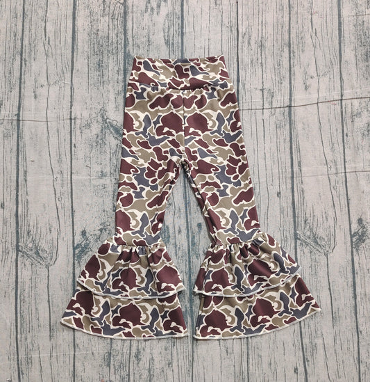 pre order camo bell bottom pants baby girl trousers