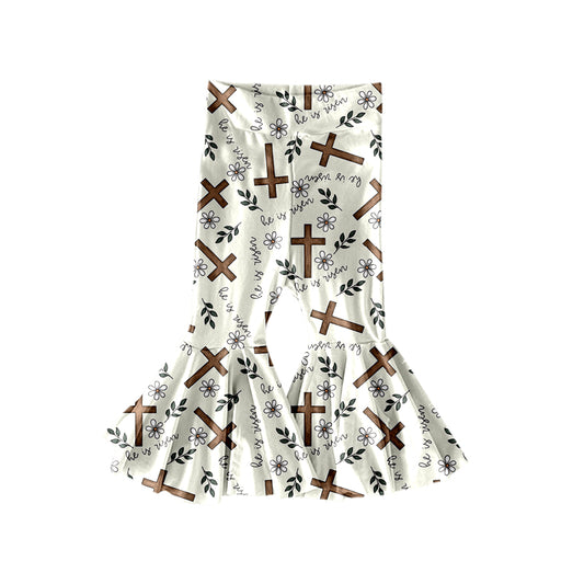pre order he is risen easter cross bell bottom pants