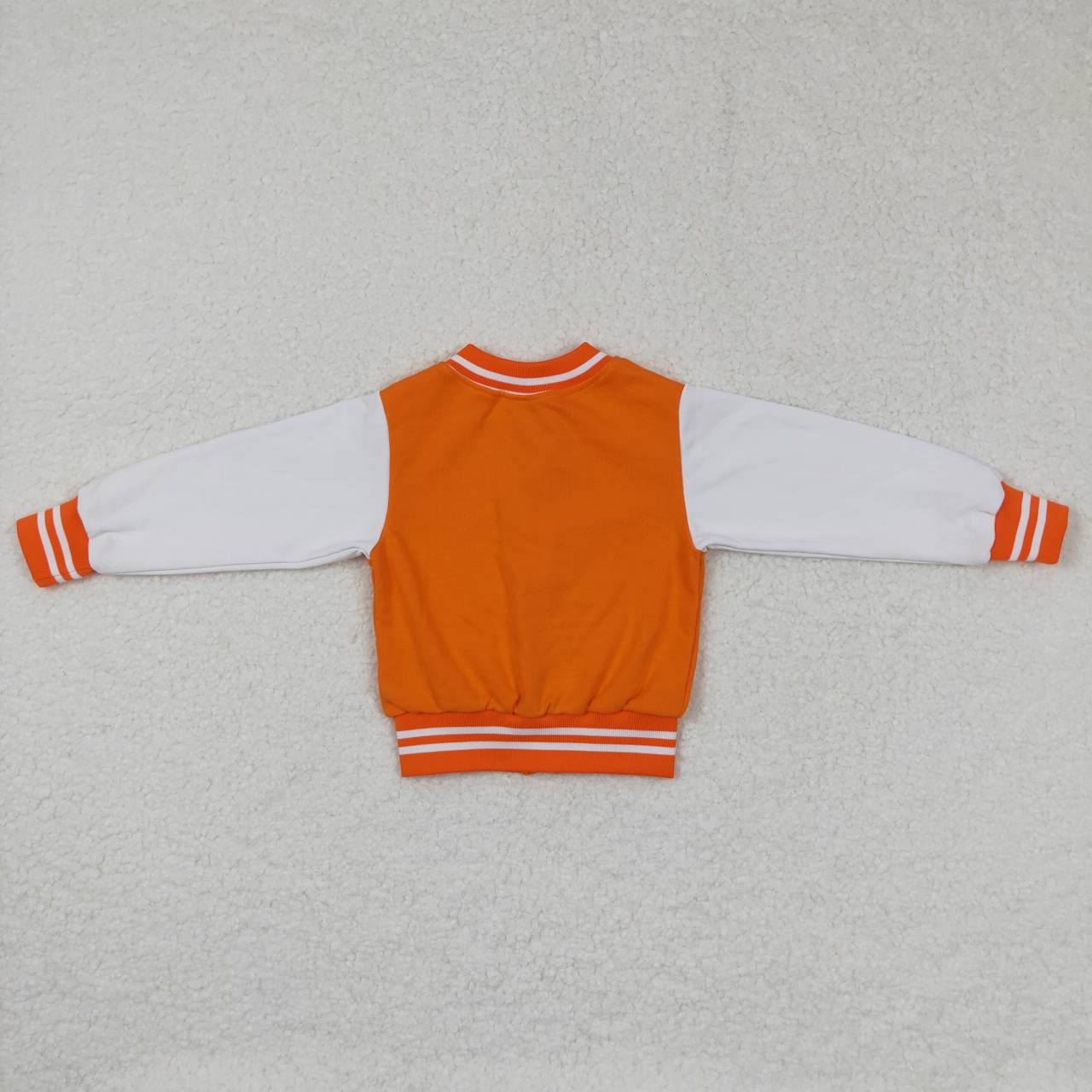 orange&white bomber jacket, aesthetic streetwear baseball jacket