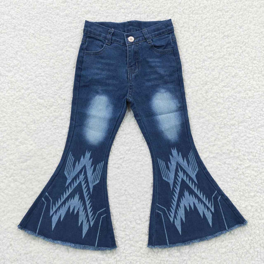 western kids blue flare denim pants girl jeans
