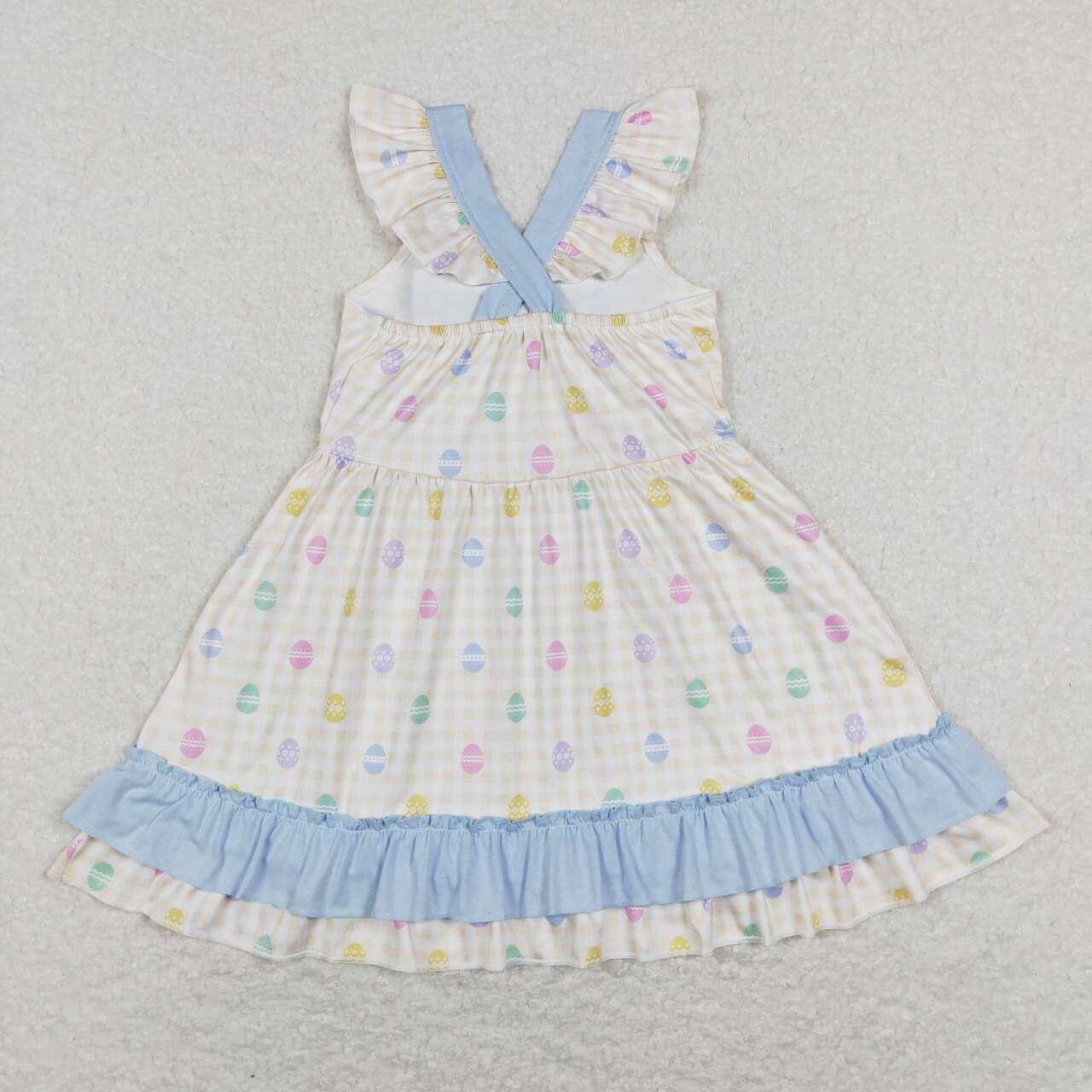 easter egg cross ruffle dress