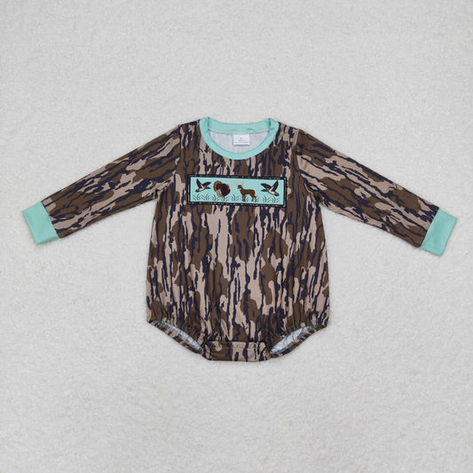 long sleeve hunting camo bubble baby rompers