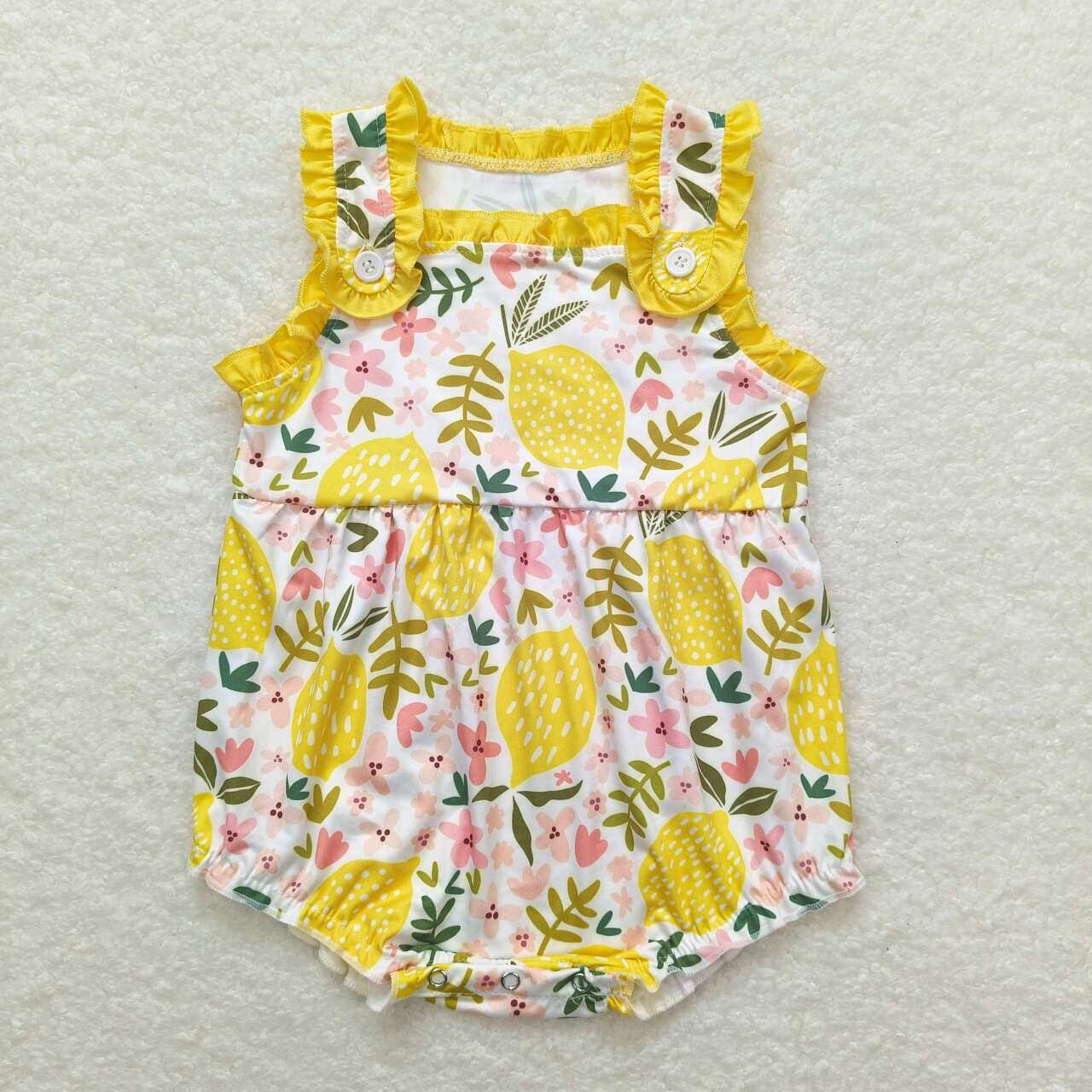 yellow lemon bubble baby clothes