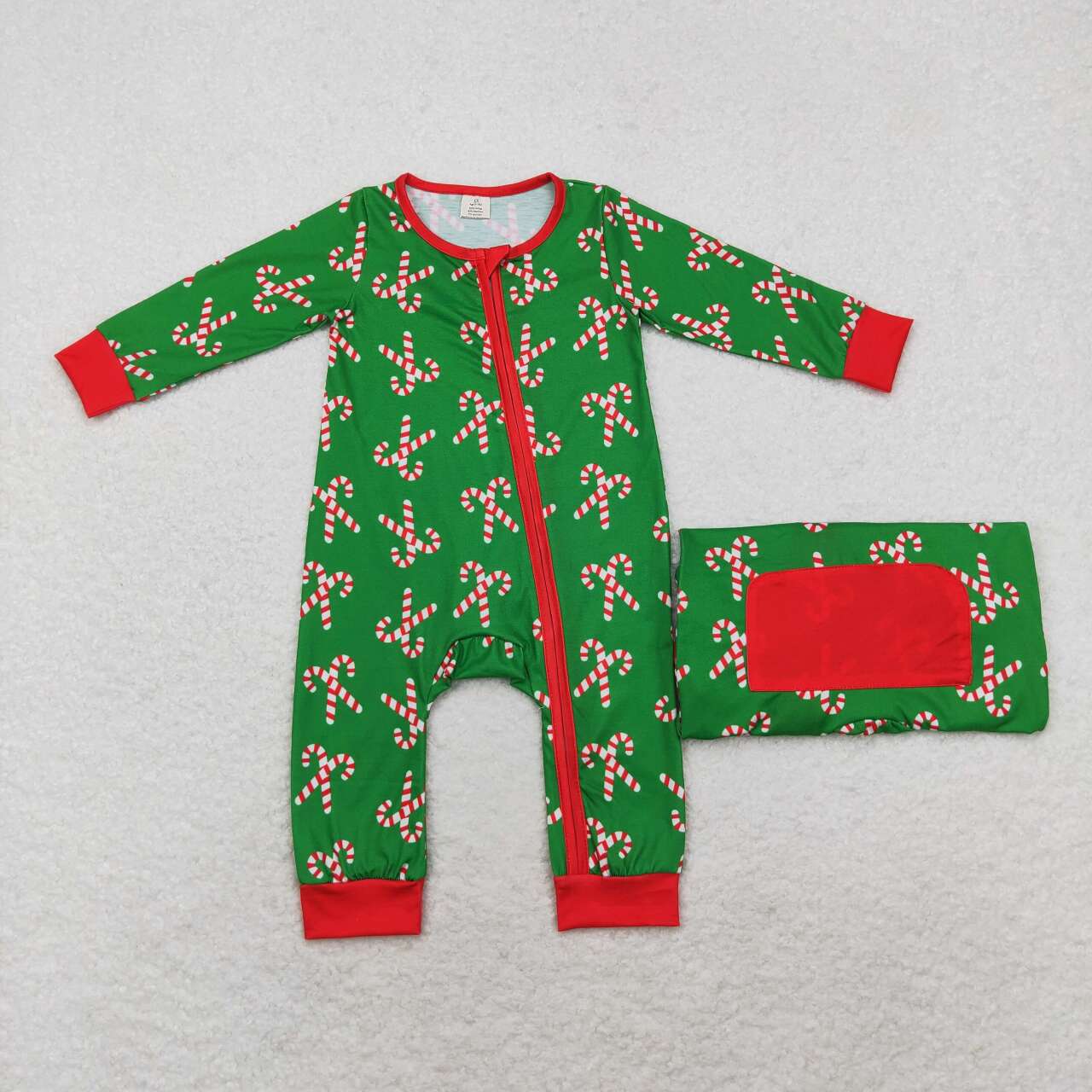 green candy cane bamboo zippy