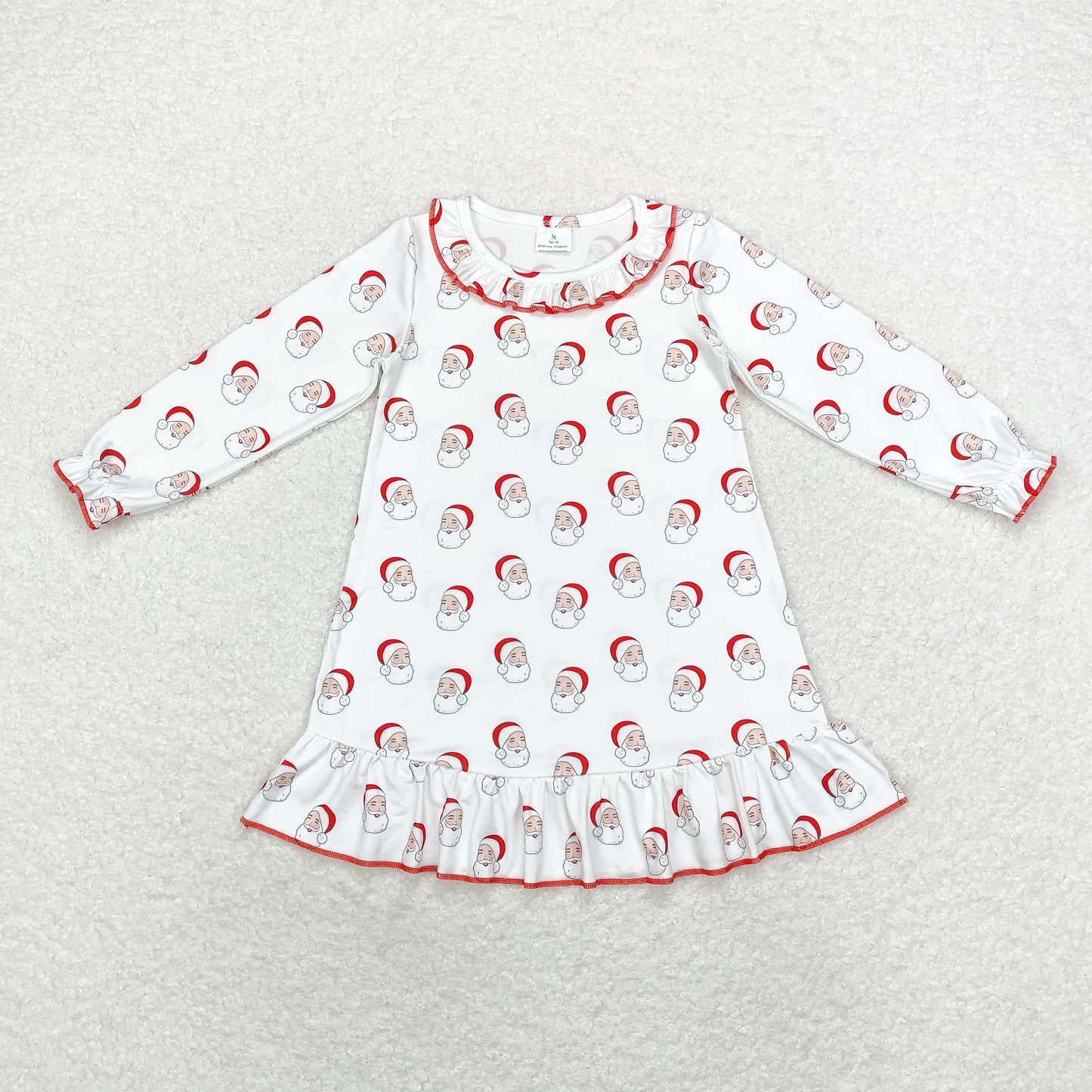 baby girl cute santa print dressing gown