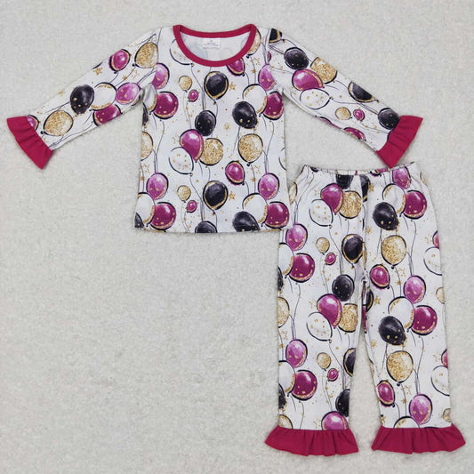 toddler girl balloon ruffle pajama