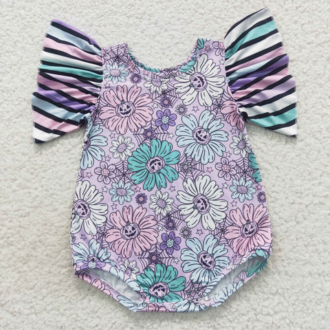 Jack O Lantern Pastel Floral Romper