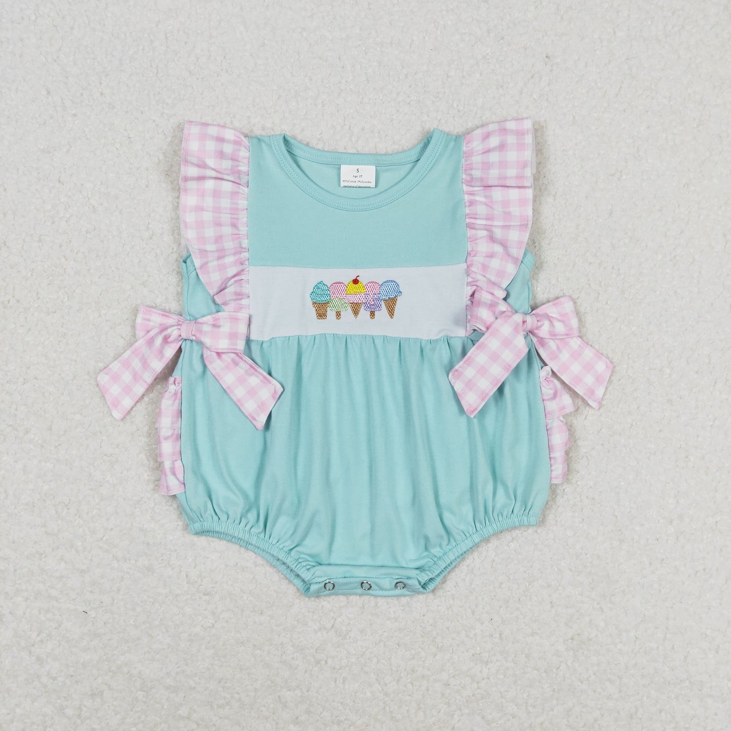 ice-cream and popsicle embroidery girl summer bubble