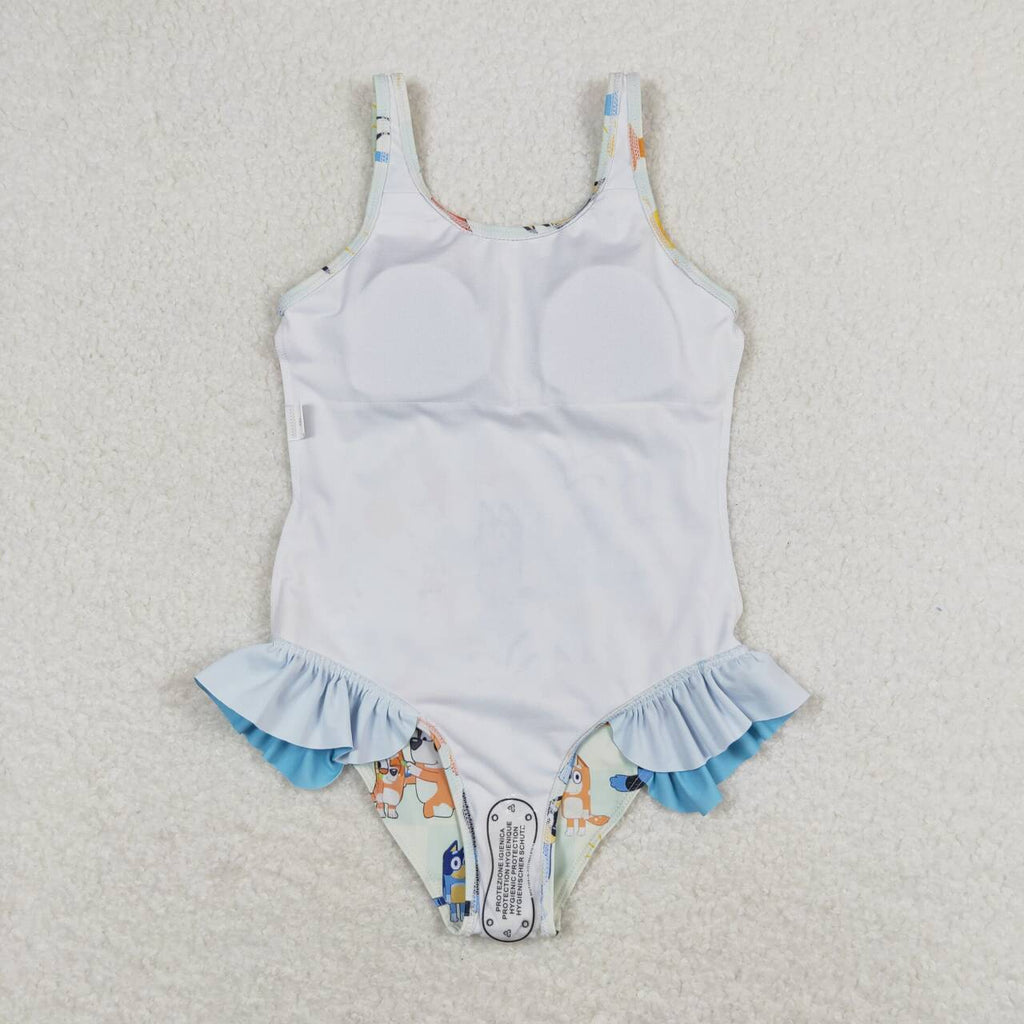 sunshine dog girl one piece swimsuit tankini