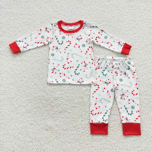 Merry Christmas candy cane sibling pajama