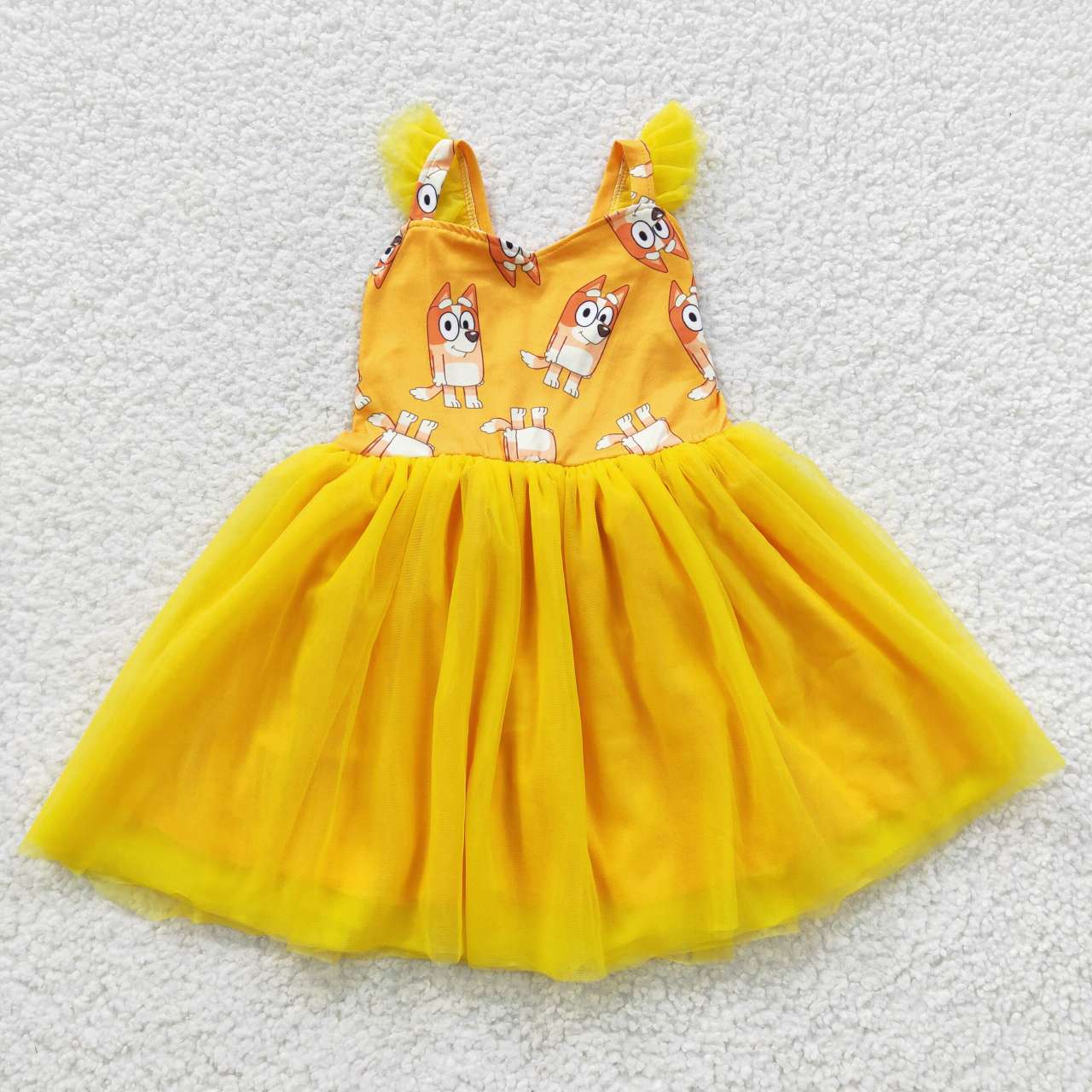 children's clothing girl yellow blu*y tutu dress party dresses