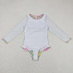 girl rash guard swimsuit 1pc swimwear