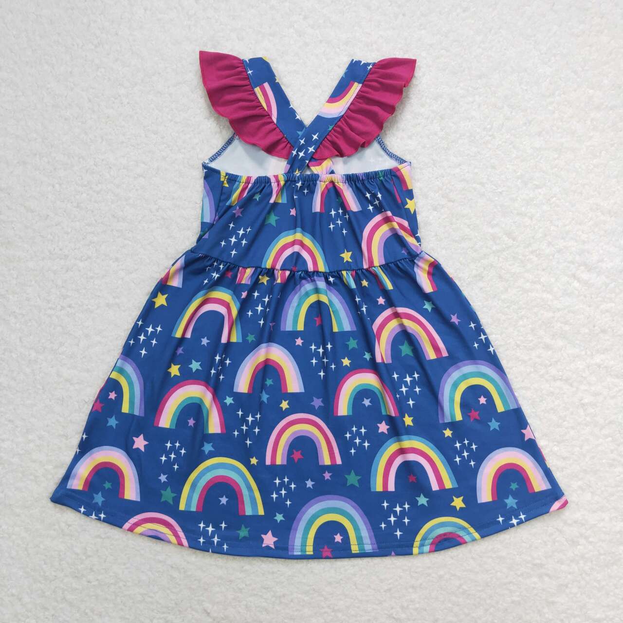 colorful rainbow dress kids dresses