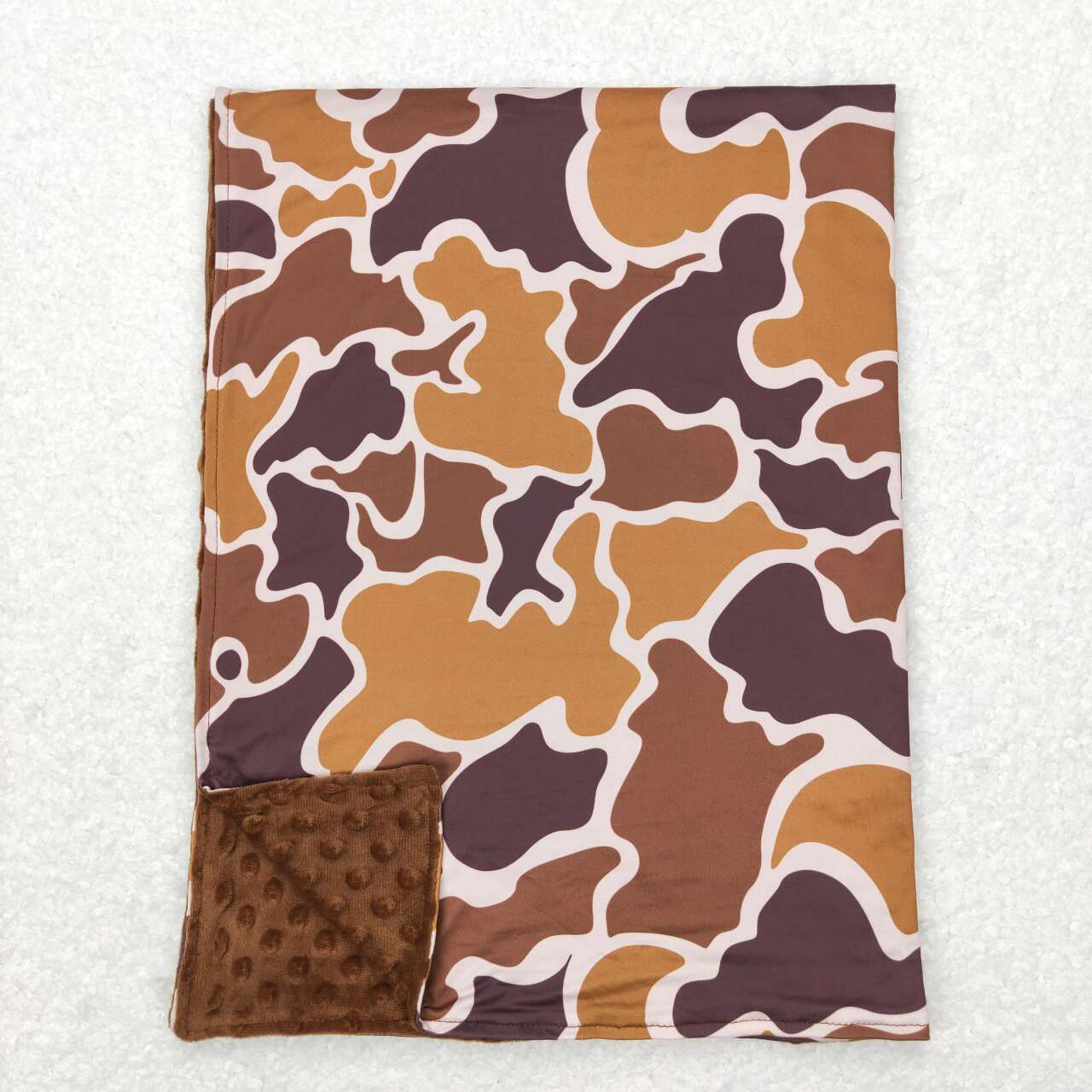 brown camo print blanket