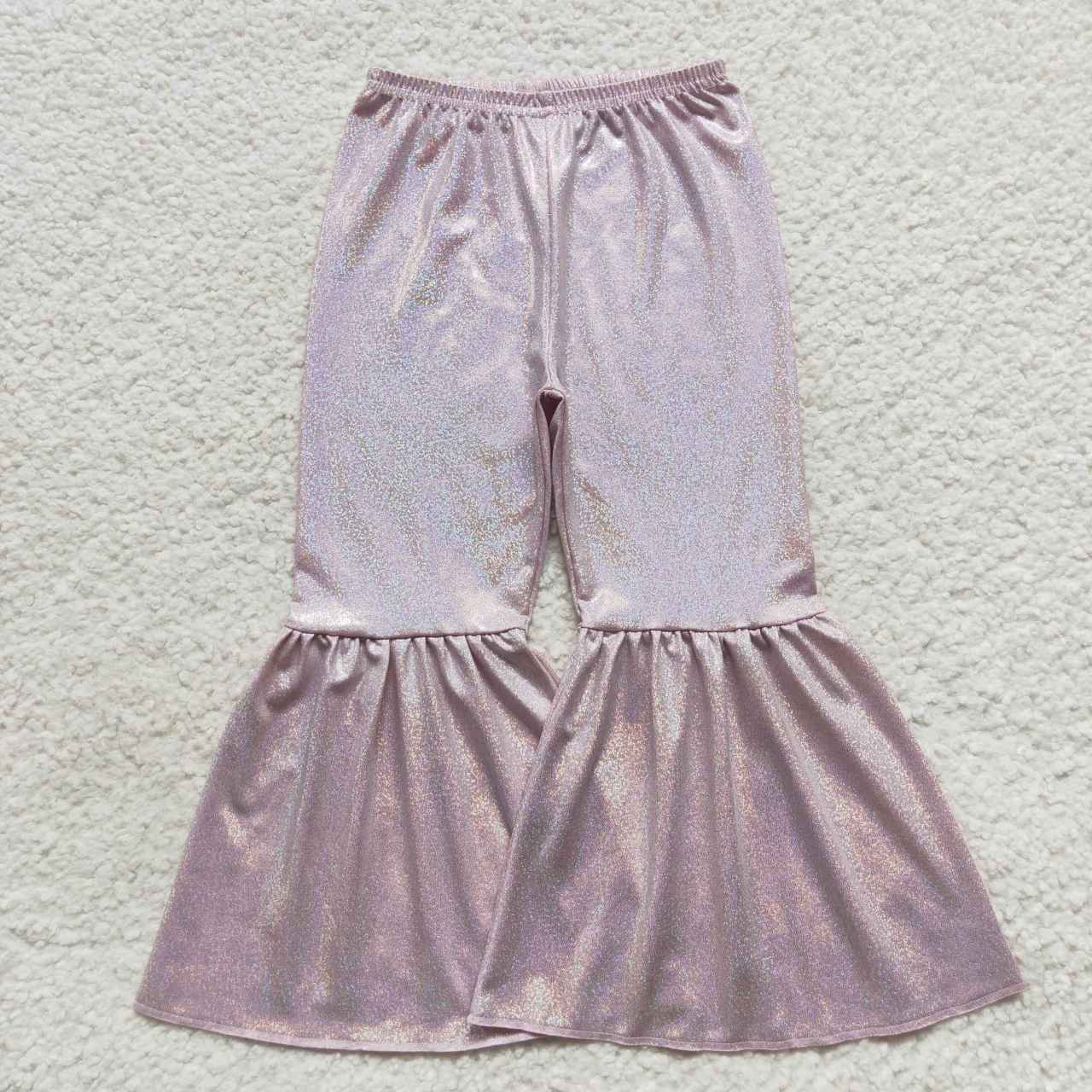 pink satin bell bottom toddler girl clothing