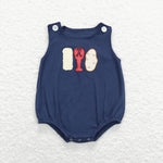 cotton navy blue crawfish boil embroidery tank bubble