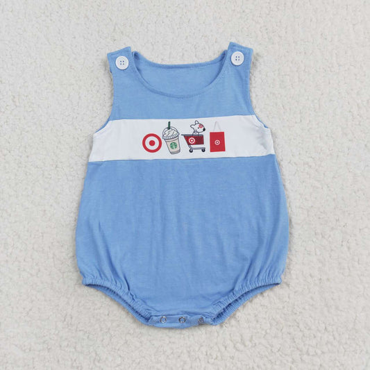 blue target print boy bubble