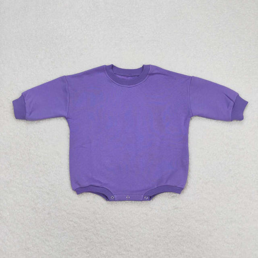 thick long sleeve solid purple sweater bodysuit baby clothes