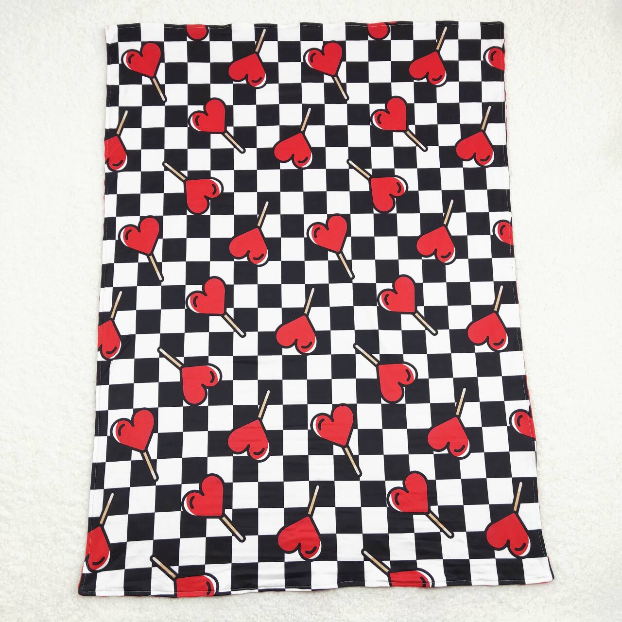 valentine heart candy print blanket